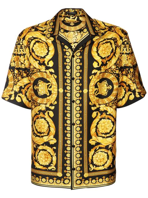 camicia uomo seta versace